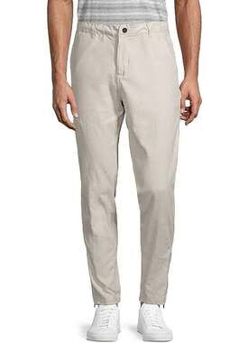 ONIA Stretch Traveler Pants Oatmeal Tan Zip Fly Slim Tapered Fit Men's 33